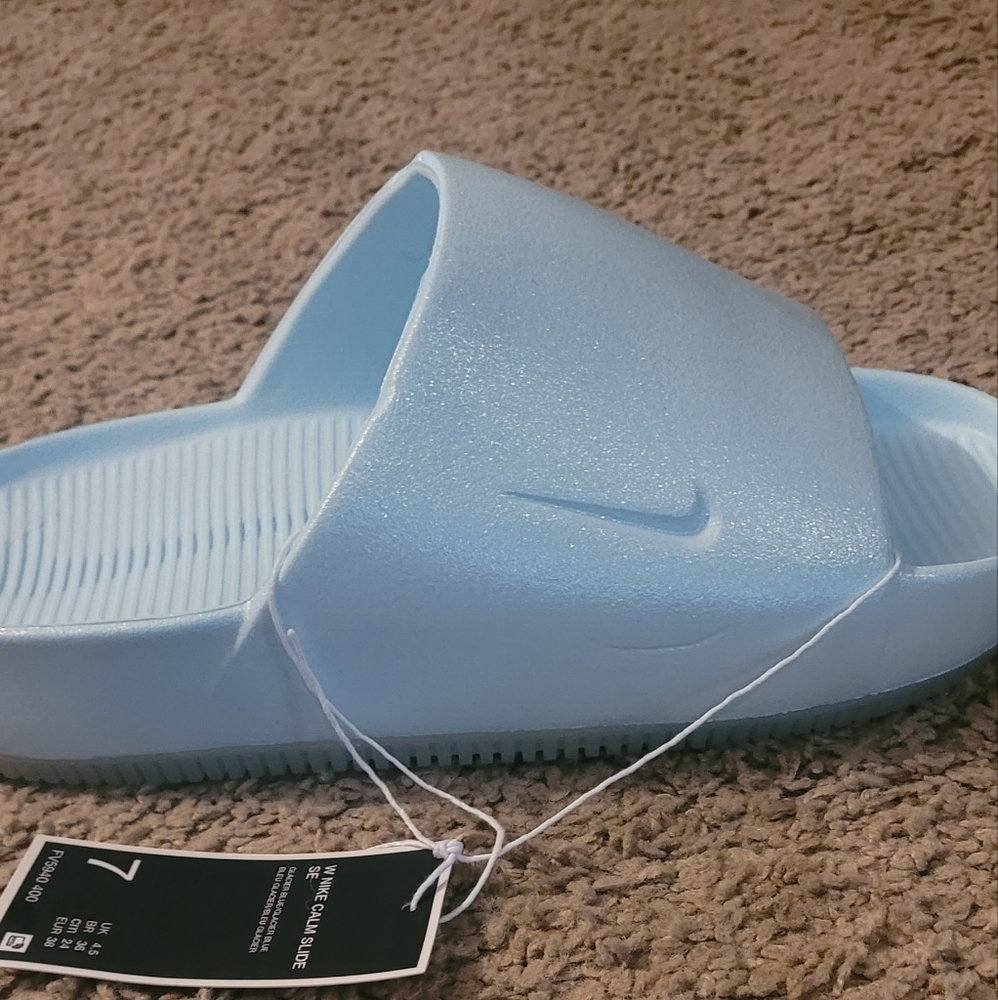 Nike Calm Slide in Light Blue